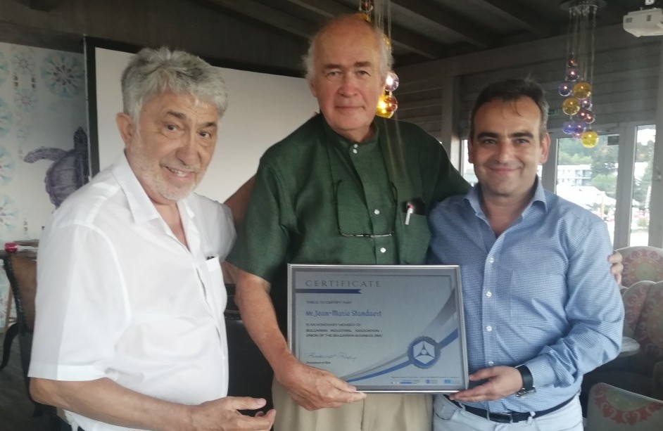 Жан-Мари Стандарт получи сертификат за почетно членство в БСК